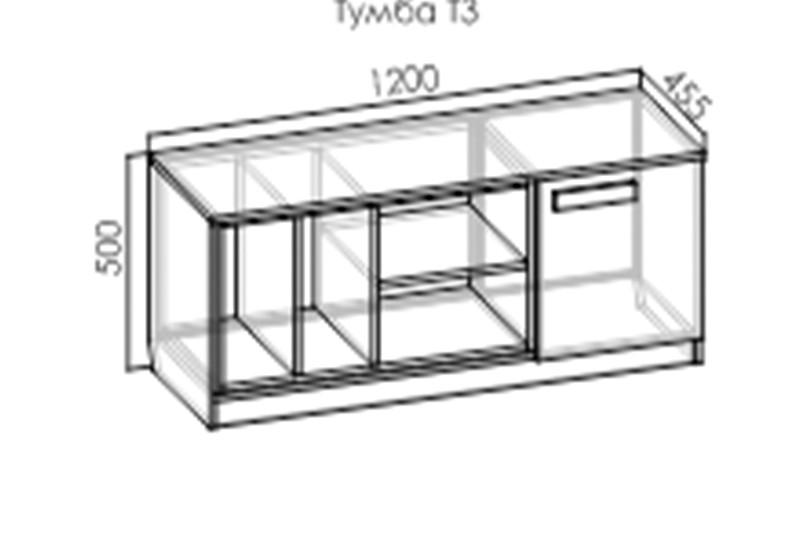 Тумба ТВ Т1 "Румика Пинк"