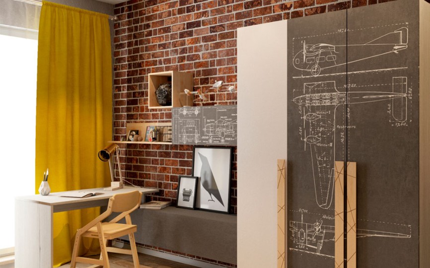 Уголок школьника "Нью Тон Грэй Авиатор"  