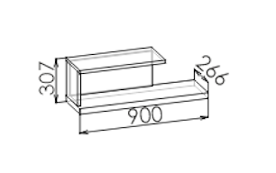 Полка навесная Вектра НП1 Полка навесная Вектра НП1