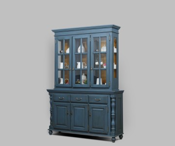 Сервант трехдверный Валенсия 2-64 на круглых ножках