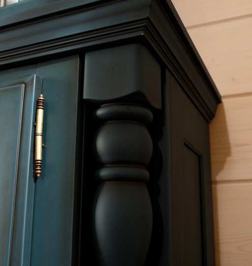 Сервант трехдверный Валенсия 2-64 на круглых ножках