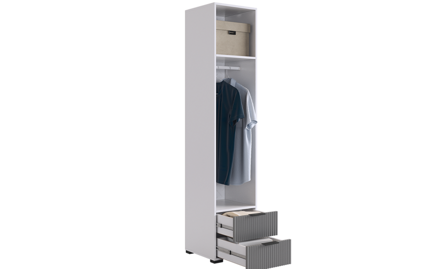 Шкаф однодверный Зефир (пенал), серый