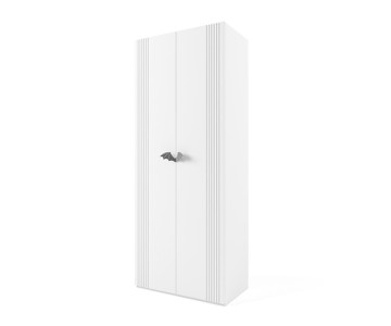 Шкаф с полками и штангой 2-х дверный Мишель Белый