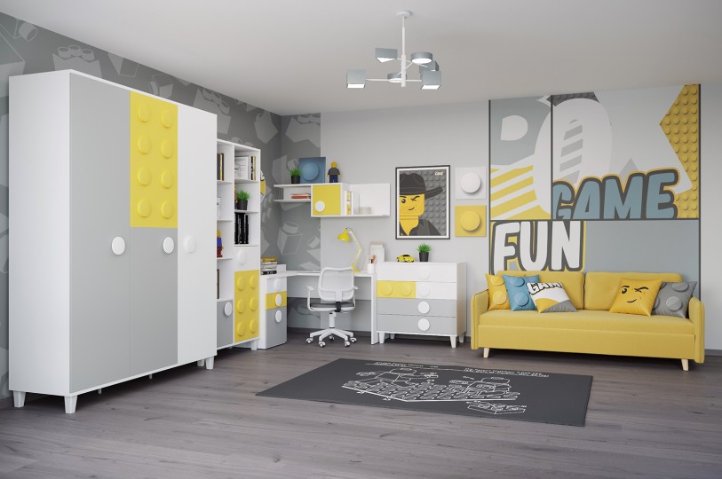 Шкаф 3-х дверный "Fun-Box" 