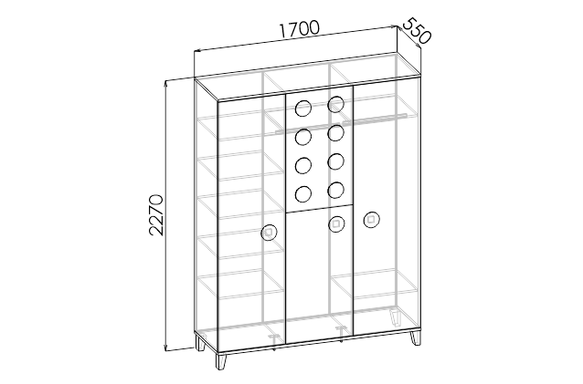 Шкаф 3-х дверный "Fun-Box" 