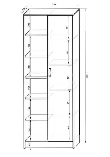 Стеллаж Мишка 13/4 Стеллаж Мишка 13/4