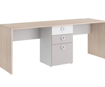 Стол на два рабочих места с тумбой Смарти С3 Стол на два рабочих места с тумбой Смарти С3