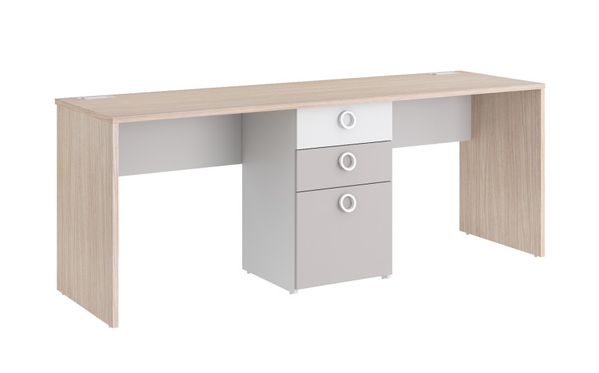 Стол на два рабочих места с тумбой Смарти С3 Стол на два рабочих места с тумбой Смарти С3