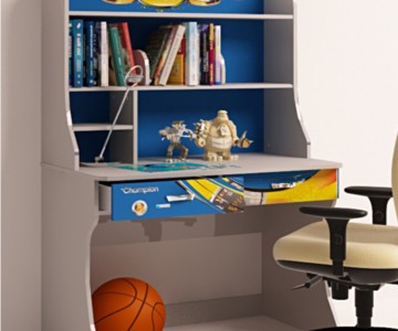 Стол с надстройкой "Champion" синий для мальчика Стол с надстройкой "Champion" синий для мальчика