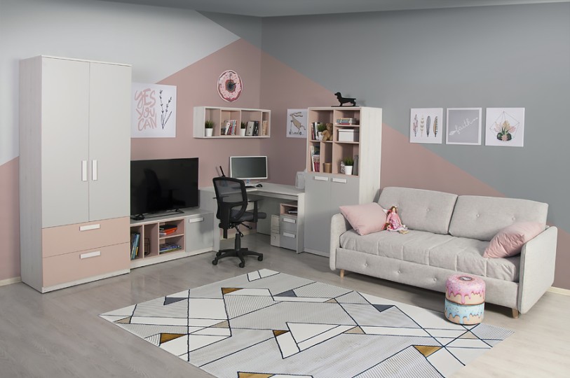 Шкаф-пенал ШК "Румика Пинк"