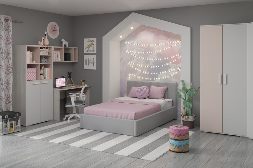 Шкаф-пенал ШК "Румика Пинк"