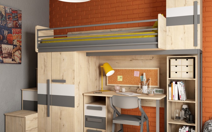 Комната с кроватью чердаком "Твист Лофт" 