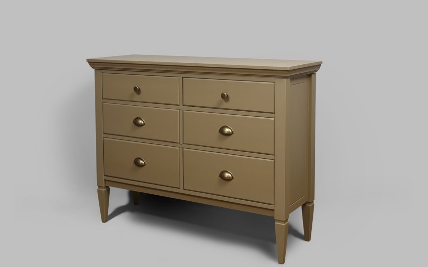 Комод Бьёрт на высоких ножках, шесть ящиков 1-32