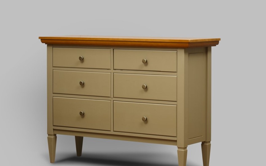 Комод Бьёрт на высоких ножках, шесть ящиков 1-32