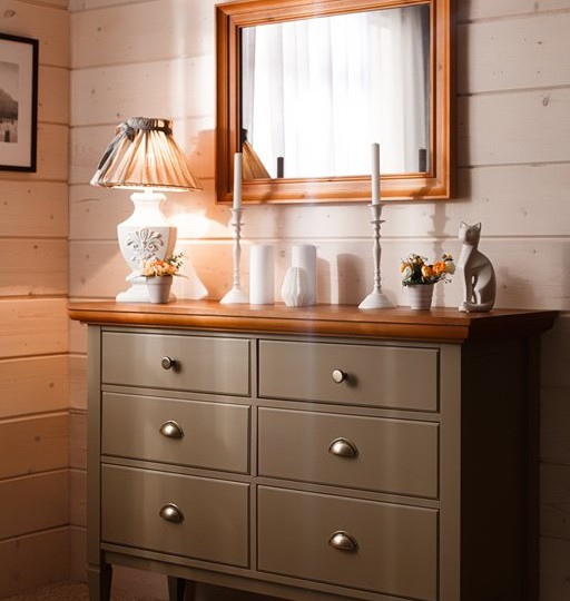 Комод Бьёрт на высоких ножках, шесть ящиков 1-32