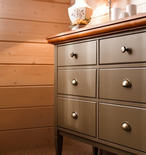 Комод Бьёрт на высоких ножках, шесть ящиков 1-32