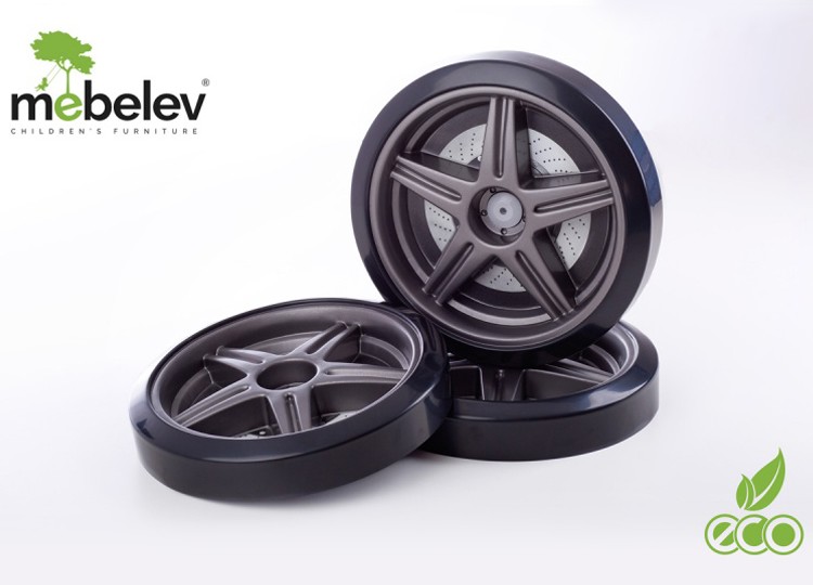 Объемные пластиковые колеса для серии UNO, EVO, NEO (комп. 2шт) Графит