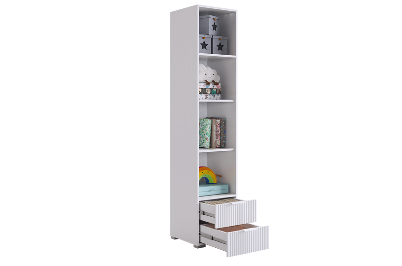 Шкаф однодверный Зефир (для книг), белый