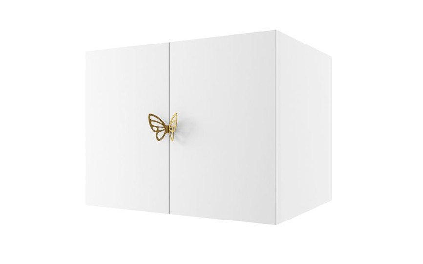 Антресоль 2-х дверная для платяного шкафа Мишель Белый, глубина 60