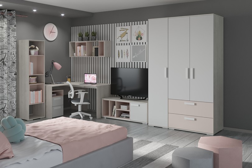 Стеллаж "Румика Пинк"