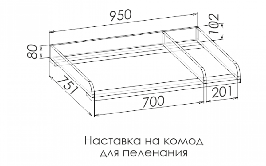 Стол пеленальный "BARNEY"