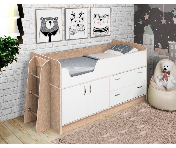 Детская кровать-чердак "Фанки Кидз 9" (Азбука Мебели) 