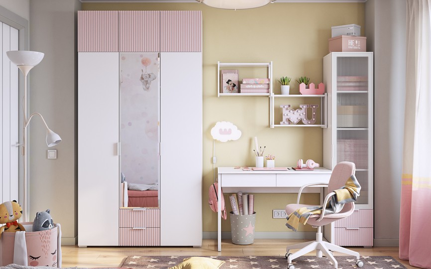 Шкаф трехдверный Зефир с зеркалом Шкаф трехдверный Зефир с зеркалом