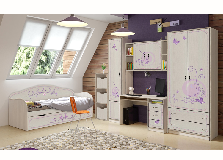 Стол с надстройкой "Фанки Кидз Лилак".