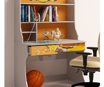 Стол с надстройкой "Champion" оранж. для мальчика Стол с надстройкой "Champion" оранж. для мальчика