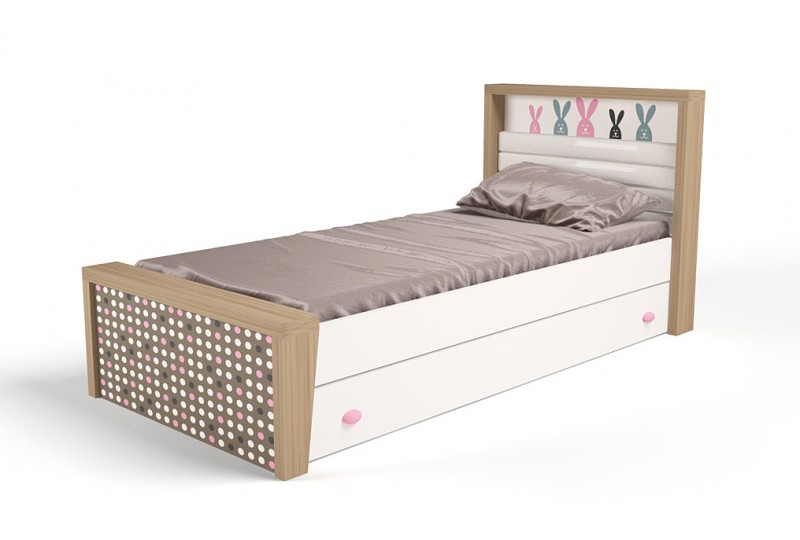 Кровать №3 MIX BUNNY розовый, 190х120 см 