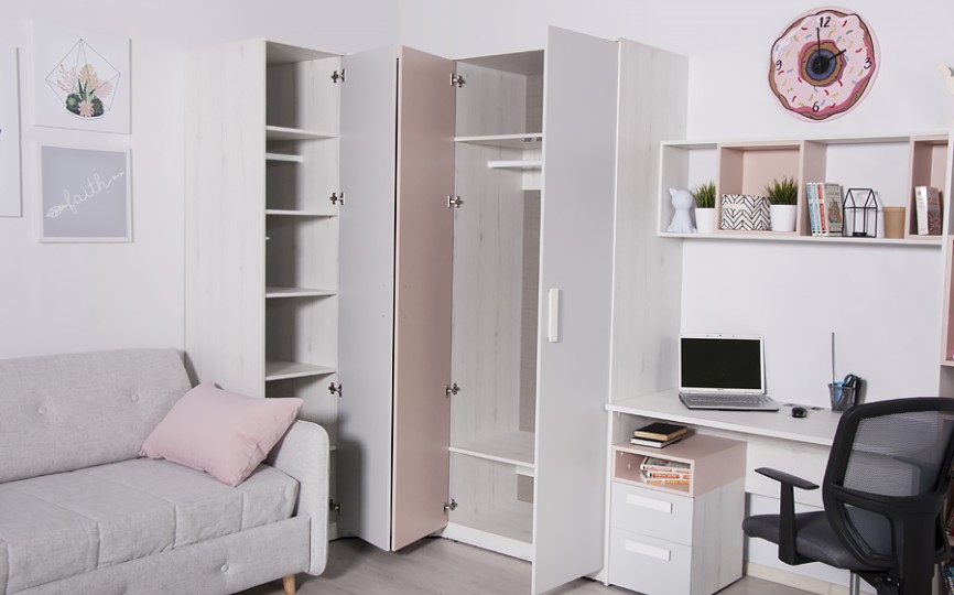 Шкаф-пенал ШП "Румика Пинк"