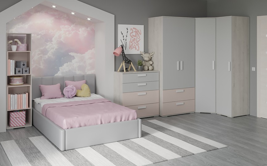 Шкаф-пенал ШП "Румика Пинк"