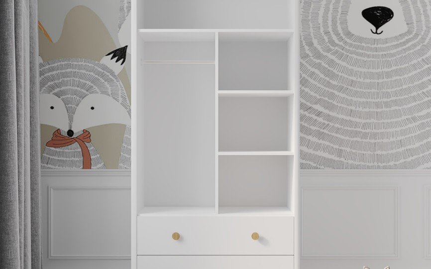 Шкаф 2-х дверный Эмма 9, с двумя ящиками