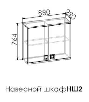 Шкаф навесной Вектра большой НШ2