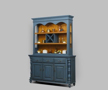 Сервант - витрина трехдверный Валенсия 2-67 на круглых ножках