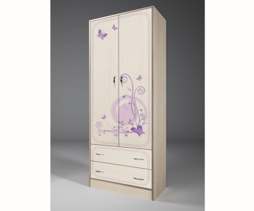 Двухдверный шкаф  "Фанки Кидз Лилак".