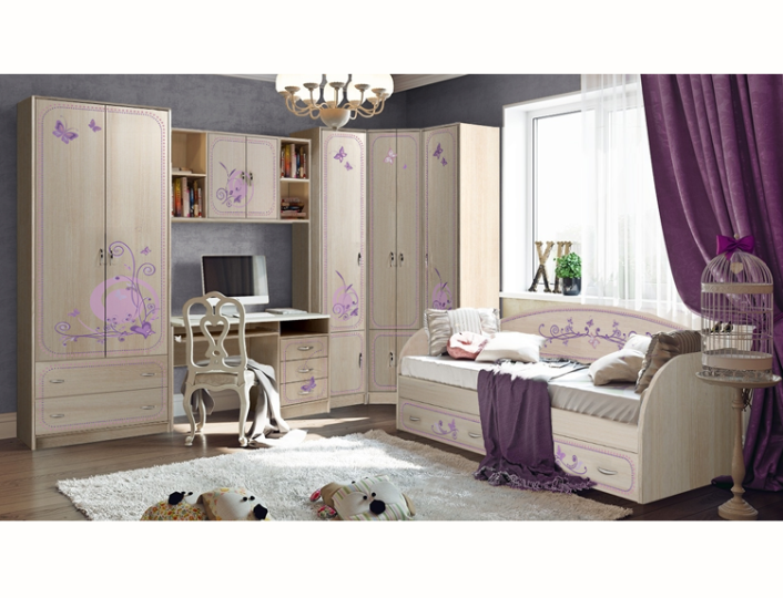 Двухдверный шкаф  "Фанки Кидз Лилак".