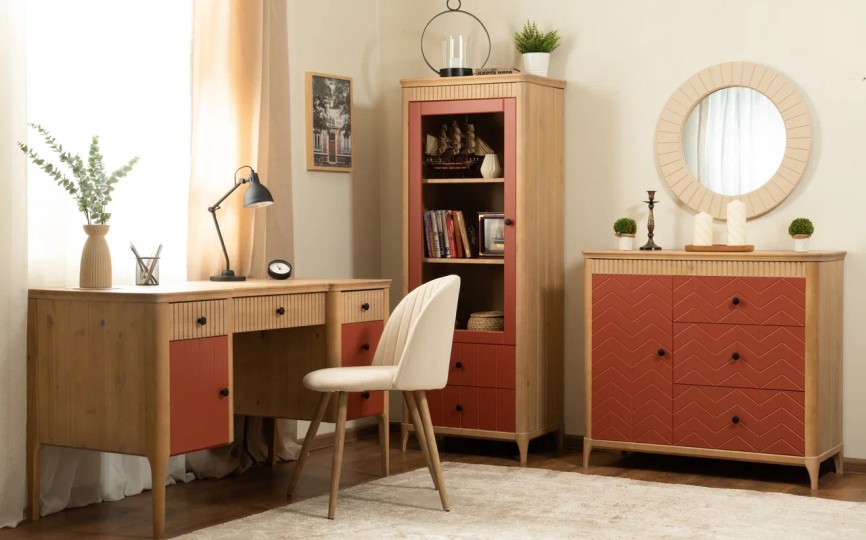 Стол письменный Грета №3, 4, две тумбы