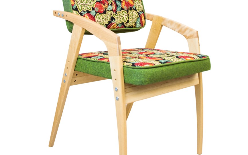 Стул регулируемый «Бруно» Гранаты+рогожка Олива