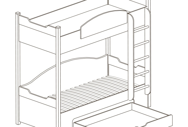 Кровать двухъярусная "Прованс" 
