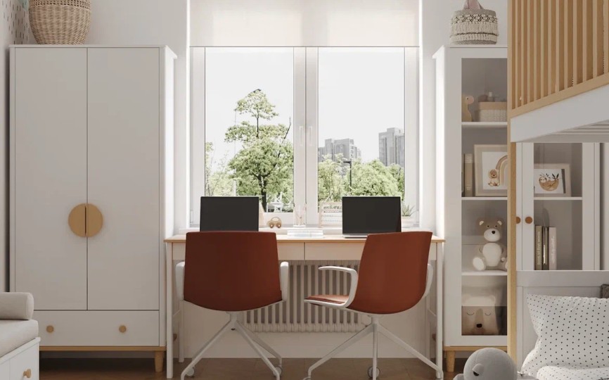 Шкаф 2-х дверный Эмма 8 с одним лицевым ящиком