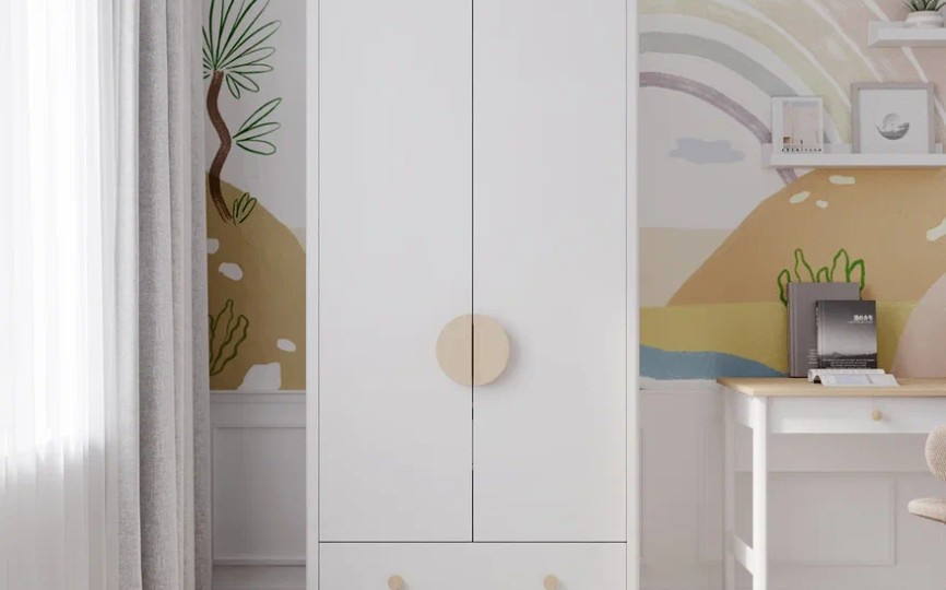 Шкаф 2-х дверный Эмма 8 с одним лицевым ящиком