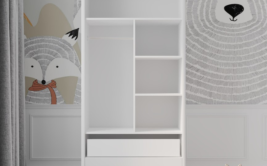 Шкаф 2-х дверный Эмма 8 с одним лицевым ящиком