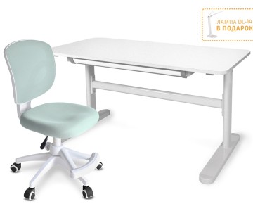 Комплект парта Ergokids Boston + кресло Ergokids Soft Air Lite (TH-210 Lite W + Y-240 Lite)