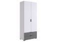 Шкаф двухдверный Зефир, серый 120.01