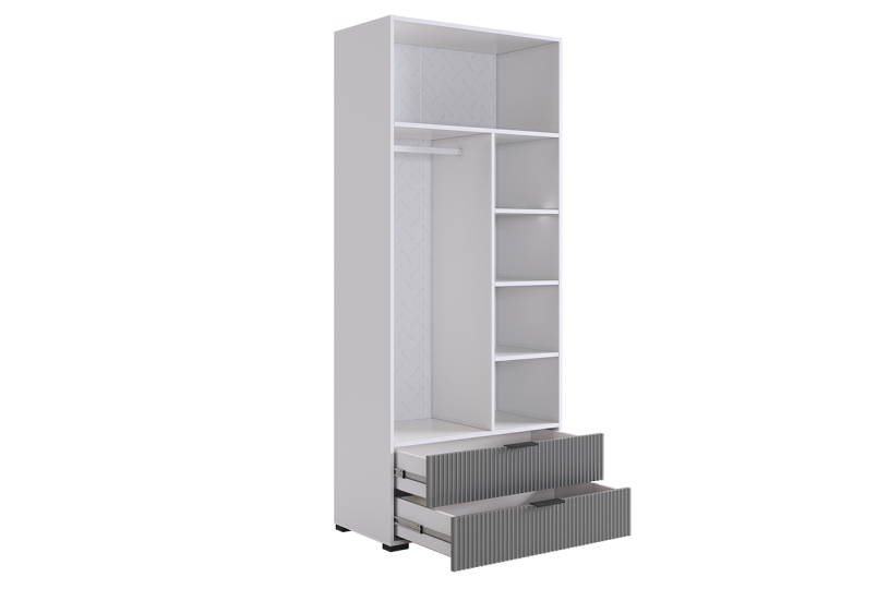 Шкаф двухдверный Зефир, серый 120.01