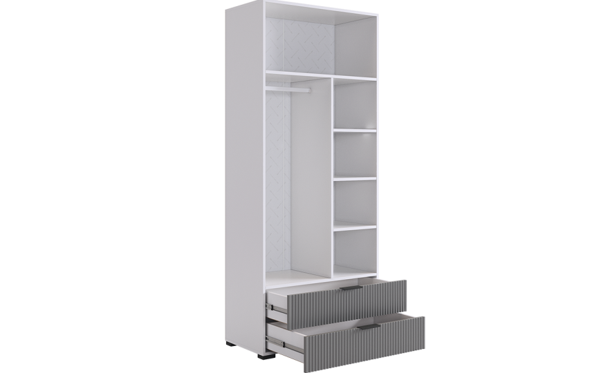 Шкаф двухдверный Зефир, серый 120.01