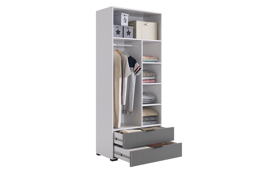 Шкаф двухдверный Зефир, серый 120.01