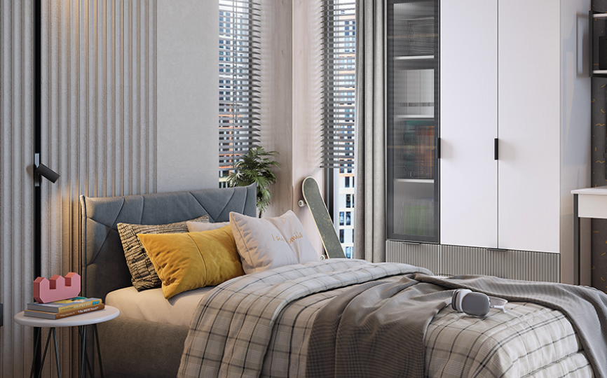 Шкаф двухдверный Зефир, серый 120.01