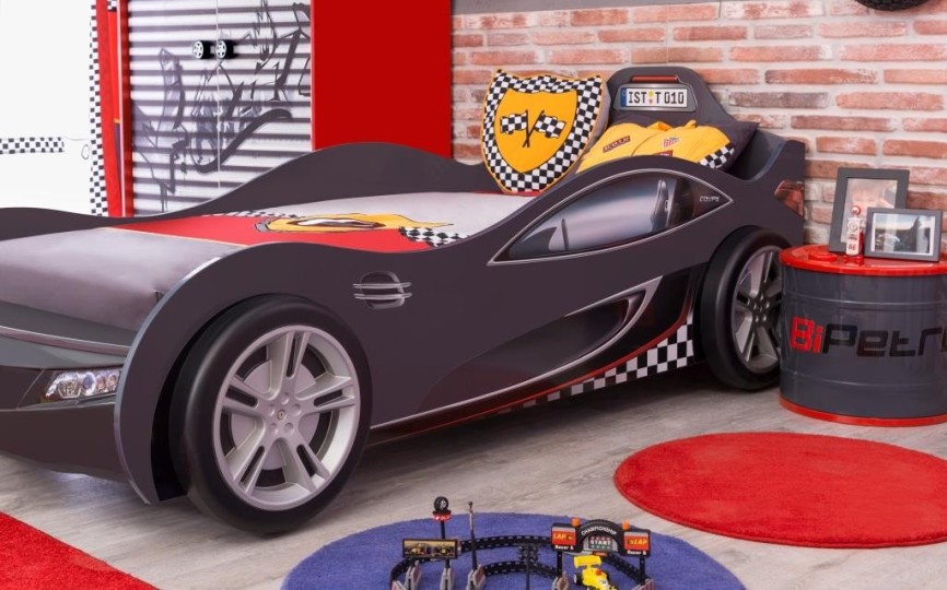 Кровать машина "COUPE CRB-1308" 190х90см, белая